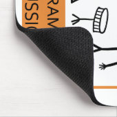 Warnender Temperamental Schlagzeuger Mousepad (Ecke)