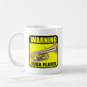 Warnender Tuba-Spieler Kaffeetasse (Links)