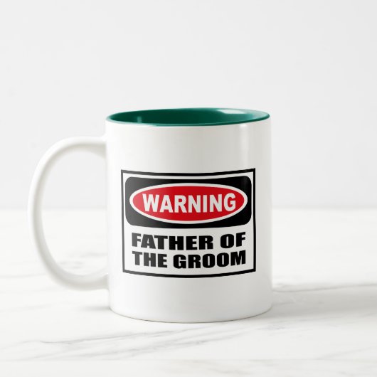 Warnender VATER der BRÄUTIGAM Tasse (Links)