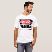 Warnender VEGANER T - Shirt (Vorne ganz)