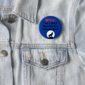 Warnender Wolf Button (Beispiel)
