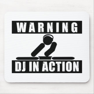 Warnendes DJ in der AktionsMausunterlage Mousepad