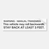 warnendes Handsenden bleibe zurück Autoaufkleber (Vorne)