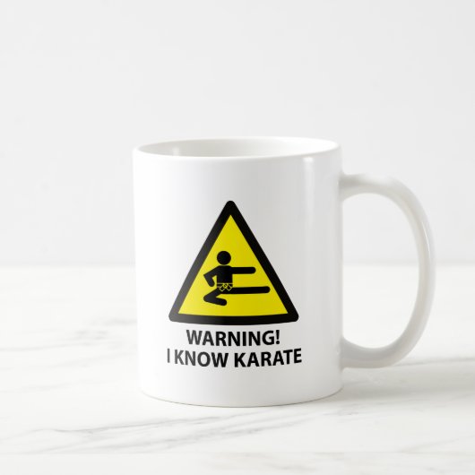 Warnendes Karate Kaffeetasse (Rechts)