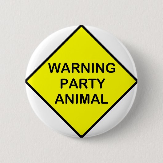 warnendes Party-Tier Button (Vorderseite)