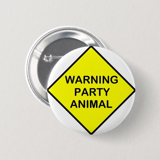 warnendes Party-Tier Button (Vorne & Hinten)