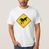 Warnendes T-Rex T-Shirt (Vorderseite)