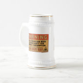 Warnendes ungeeignetes für Zombie-Verbrauch Bierglas (Vorderseite Links)