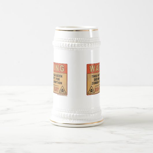 Warnendes ungeeignetes für Zombie-Verbrauch Bierglas (Mittel)