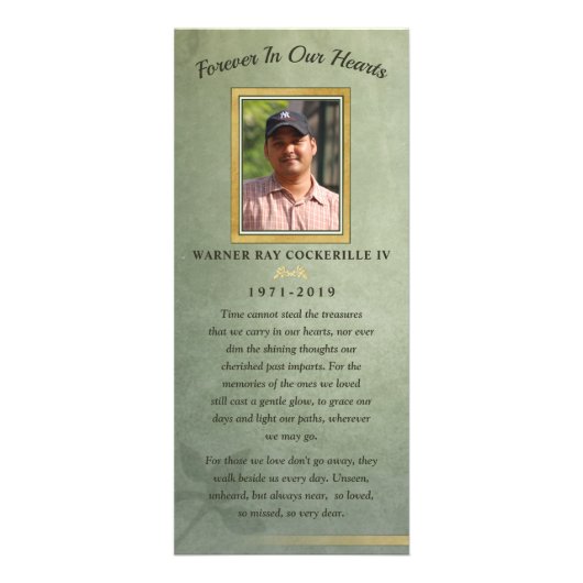 Warner Cockerille - für immer in unseren Herzen Werbekarte (Vorne)