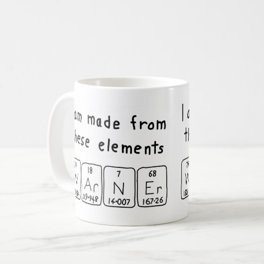 Warner Periodenname Tasse (Vorderseite Links)