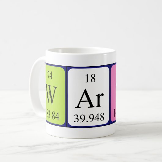 Warner Periodenname Tasse (Vorderseite Links)