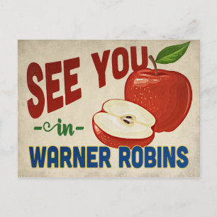 Warner Robins Georgia Apfel - Vintage Reise Postkarte