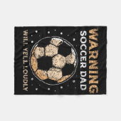 Warner Soccer Vater Will Yell Louly Daddy Player F Fleecedecke (Vorderseite (Horizontal))