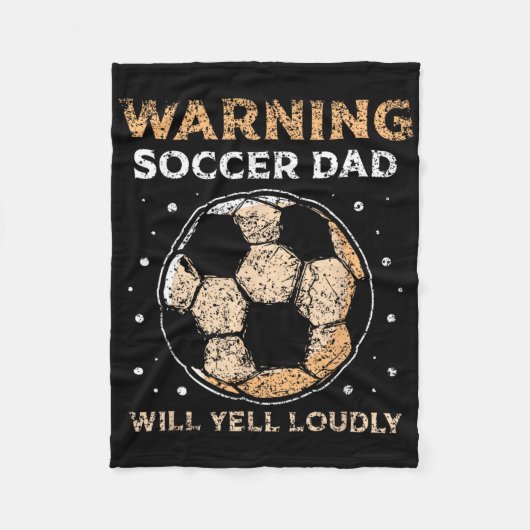 Warner Soccer Vater Will Yell Louly Daddy Player F Fleecedecke (Vorderseite)