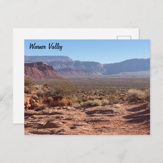 Warner Valley Postkarte (Vorne/Hinten)