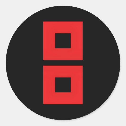 Warnflagge Runder Aufkleber (Vorderseite)