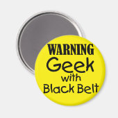 Warngürtel mit schwarzem Gürtel-Magnet Magnet (Vorderseite/Rückseite)