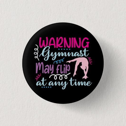 Warngymnastik kann jederzeit Gedreht werden Button (Vorderseite)