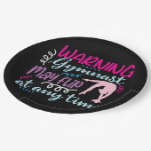 Warngymnastik kann jederzeit Gedreht werden Pappteller (Schrägansicht)