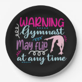 Warngymnastik kann jederzeit Gedreht werden Pappteller (Vorderseite)