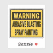Warnhinweis Abrasiv Blasting Spray-Malerei Aufkleber (Blatt)