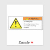 Warnhinweis Aufkleber (Blatt)