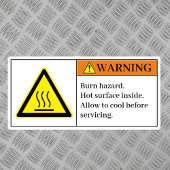 Warnhinweis Aufkleber