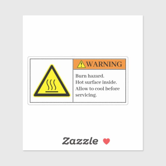 Warnhinweis Aufkleber (Blatt)