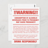 Warnhinweis bei Sonnenbrand und Schwangerschaft Postkarte (Vorne/Hinten)