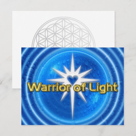 WARNHINWEIS - blaues Wasser Postkarte (Vorne/Hinten)