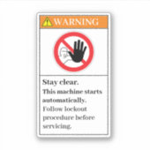 Warnhinweis Bleibe Etikett löschen (Vorderseite)