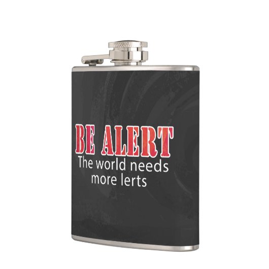 Warnhinweis Flachmann (Links)