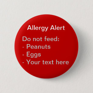 Warnhinweis für Allergien Button