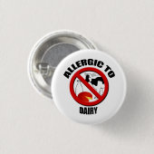 Warnhinweis für allergische Milchprodukte Button (Vorne & Hinten)