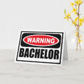 Warnhinweis für BACHELOR-Grußkarte Karte (Gelbe Blume)