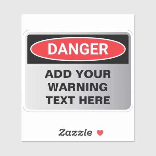 Warnhinweis für benutzerdefinierte Kennzeichnung Aufkleber (Blatt)