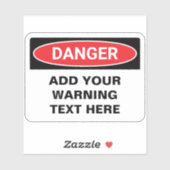 Warnhinweis für benutzerdefinierte Kennzeichnung Aufkleber (Blatt)