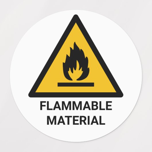 Warnhinweis für brennbares Material, Symbol für Br Etiketten (Design 2)
