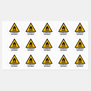 Warnhinweis für brennbares Material, Symbol für Br Etiketten