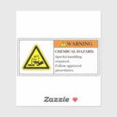 Warnhinweis für chemische Gefahren Aufkleber (Blatt)