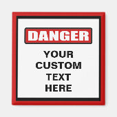 Warnhinweis für das benutzerdefinierte Magnet (Vorne)