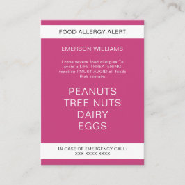 Warnhinweis für den Personalisierten Koch Visitenkarte