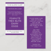 Warnhinweis für den Personalisierten Koch Visitenkarte (Vorne/Hinten)