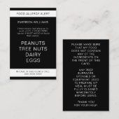 Warnhinweis für den Personalisierten Koch Visitenkarte (Vorne/Hinten)