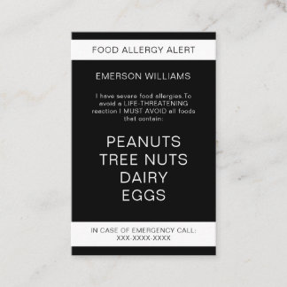 Warnhinweis für den Personalisierten Koch Visitenkarte