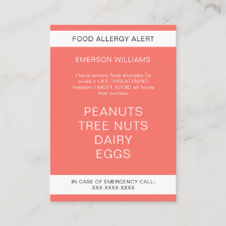 Warnhinweis für den Personalisierten Koch Visitenkarte