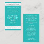 Warnhinweis für den Personalisierten Koch Visitenkarte (Vorne/Hinten)