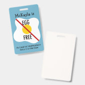 Warnhinweis für die Eierallergie Ausweis (Vorder- & Rückseite)