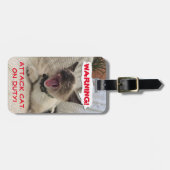 Warnhinweis für die Katze auf Dienstvorlage Gepäckanhänger (Vorderseite horizontal)